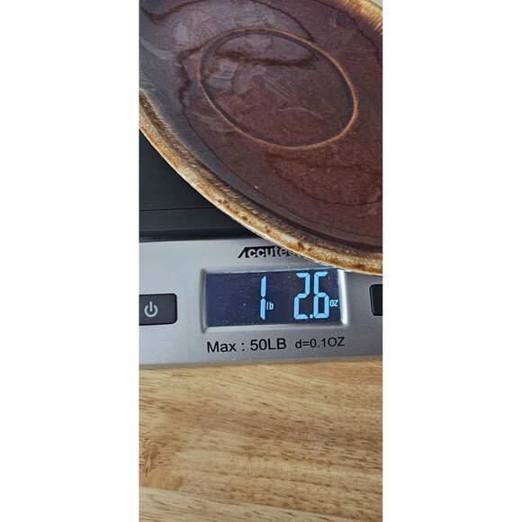 Vtg Hull Pottery Brown Gravy Boat Drip Serving Plate USA Oven Proof Replacement - Picture 8 of 8